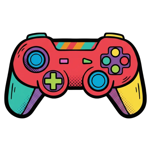 game controller Pop Art icon