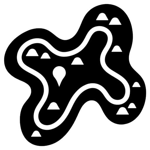 game map Solid Glyph icon