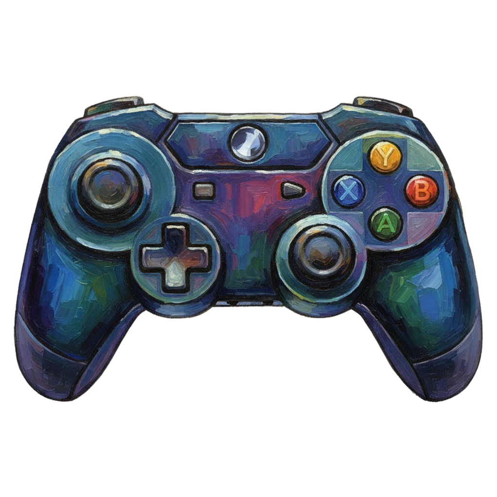 gaming controller Oil Painting icon - free AI-generated oil painting icon for web and app projects