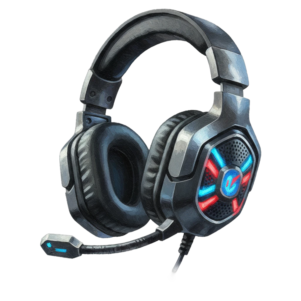 gaming headset Oil Painting icon