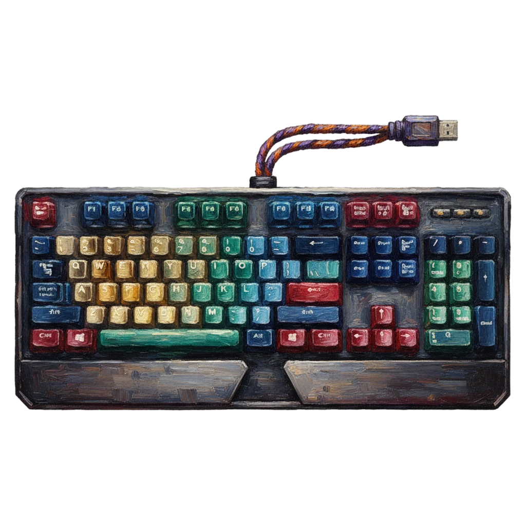 gaming keyboard Oil Painting icon