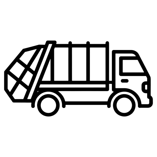 garbage truck Line Art icon - free AI-generated line art icon for web and app projects