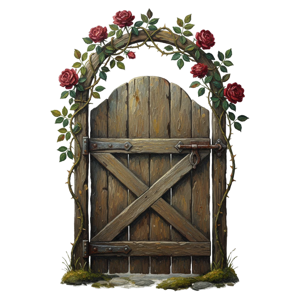 garden gate Oil Painting icon