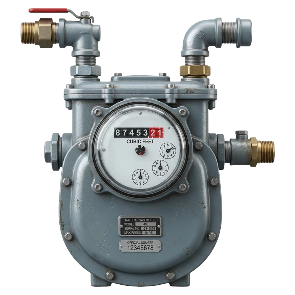 gas meter Photorealistic icon