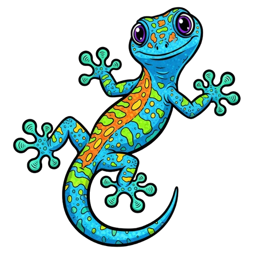 gecko Pop Art icon - free AI-generated pop art icon for web and app projects