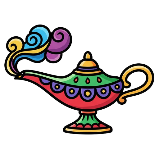 genie lamp Pop Art icon