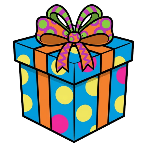 gift box Pop Art icon