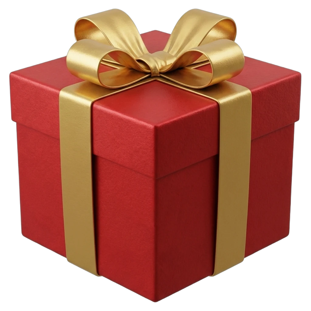 gift box Photorealistic icon