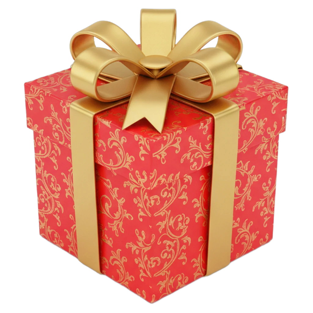 gift box with ribbon Photorealistic icon