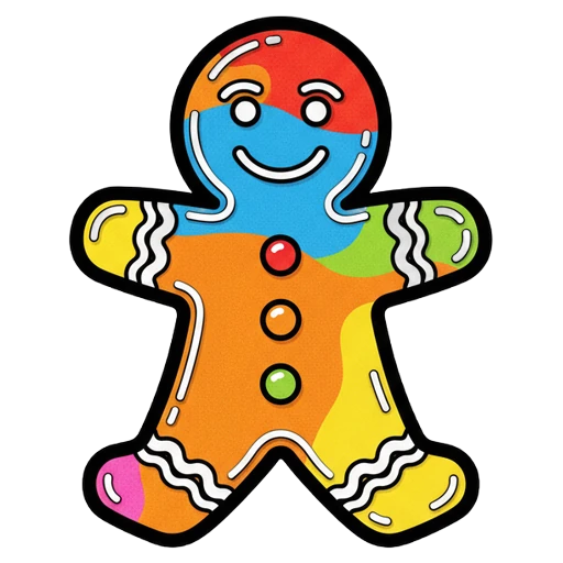 gingerbread man Pop Art icon