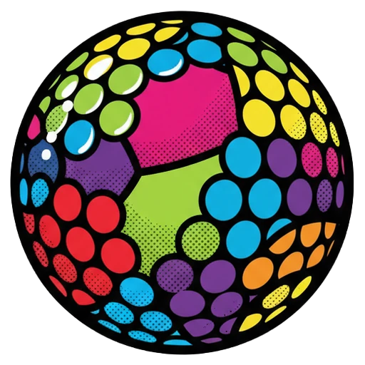golf ball Pop Art icon