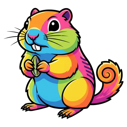 gopher Pop Art icon - free AI-generated pop art icon for web and app projects