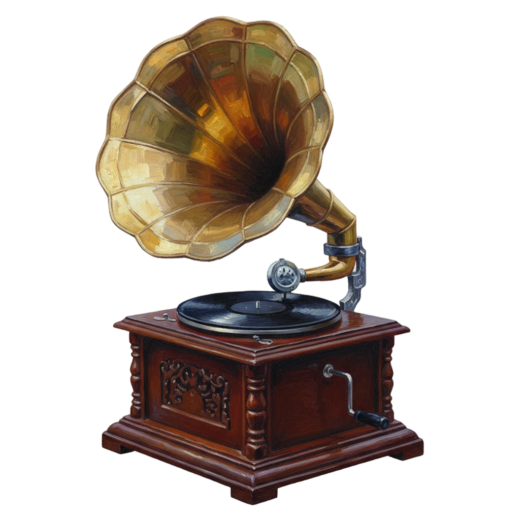 gramophone Oil Painting icon