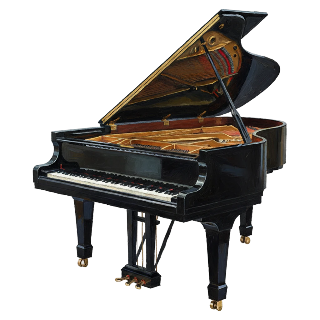 grand piano Oil Painting icon