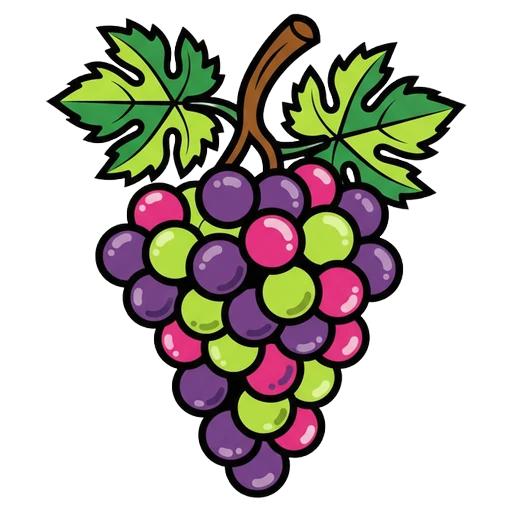 grapes Pop Art icon