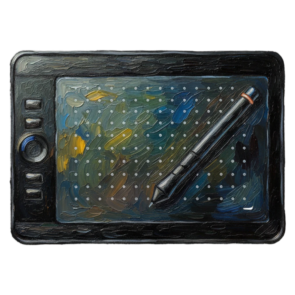 graphics tablet Oil Painting icon