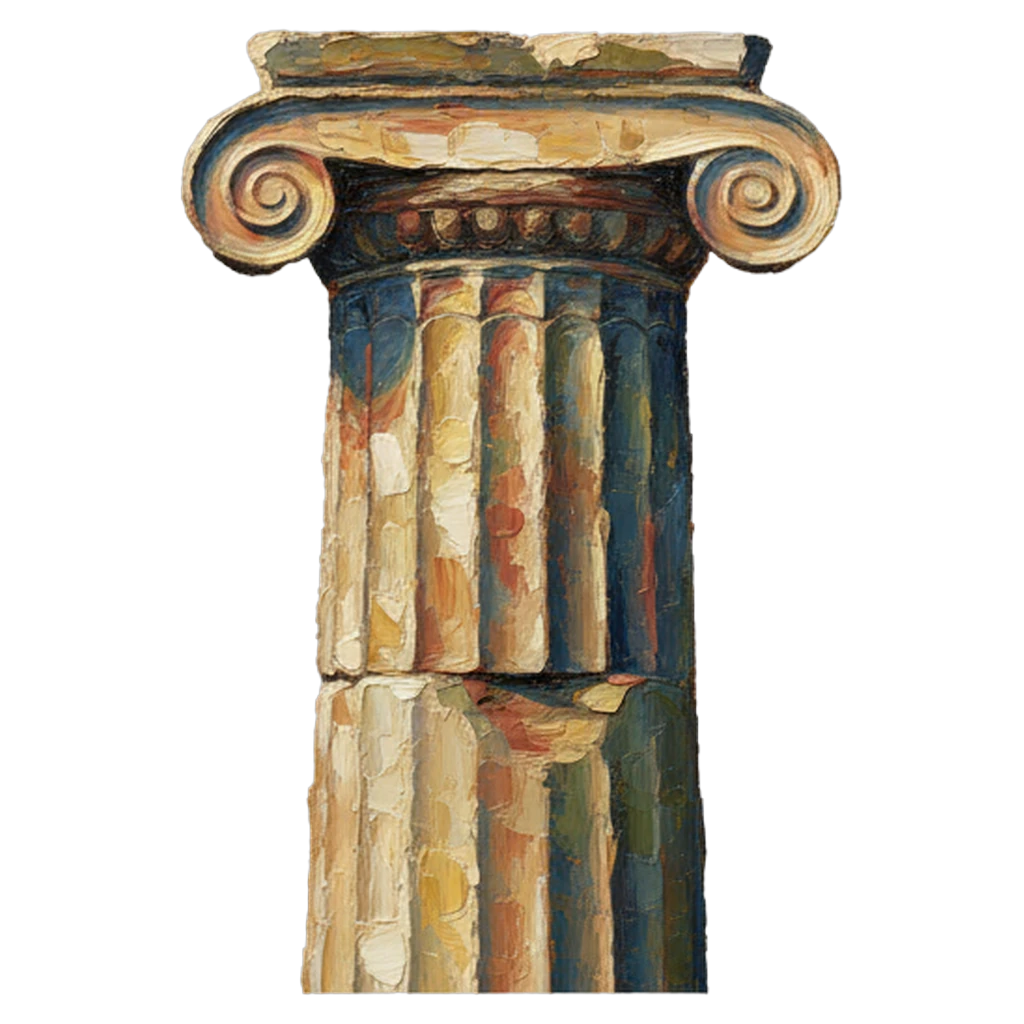 greek column Oil Painting icon