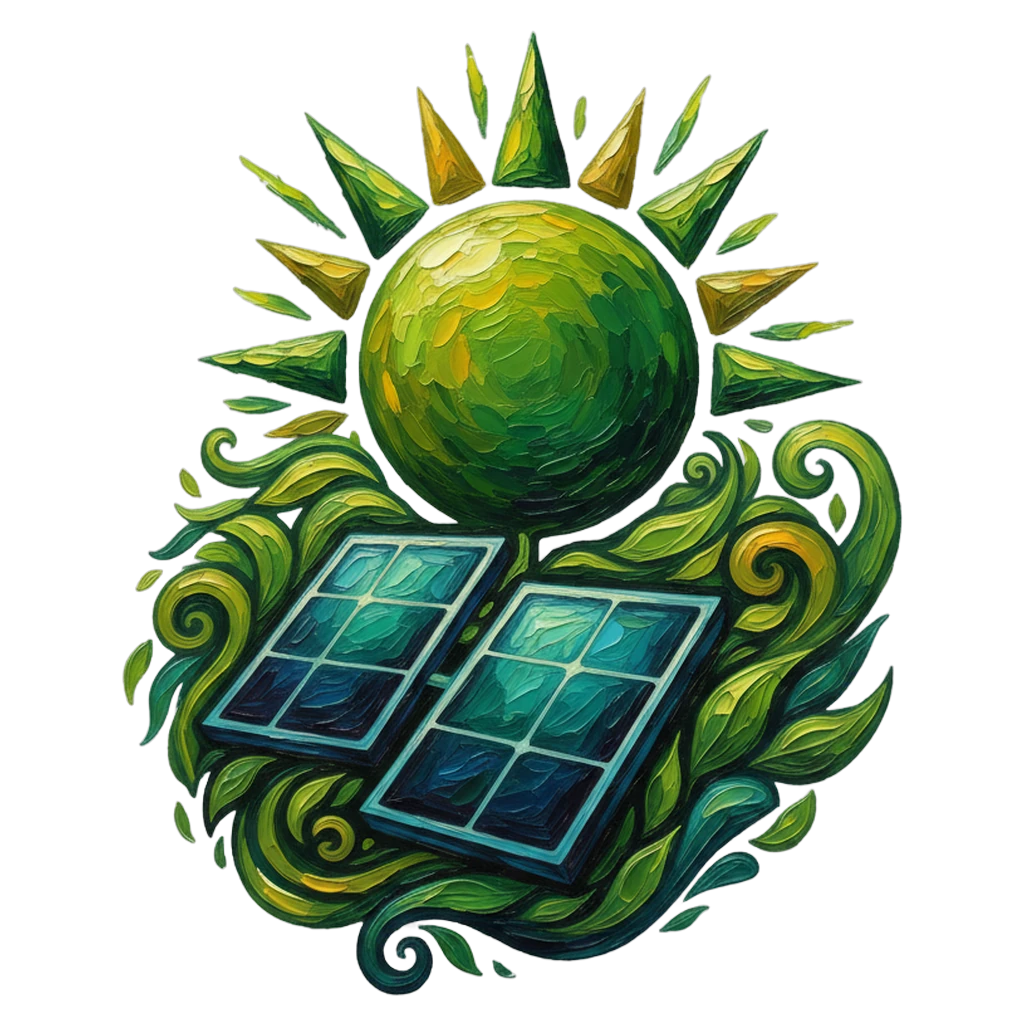 green energy solar Oil Painting icon