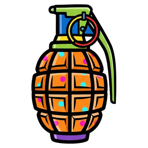 grenade Pop Art icon - free AI-generated pop art icon for web and app projects