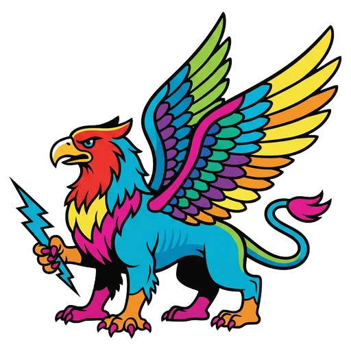 griffin Pop Art icon - free AI-generated pop art icon for web and app projects