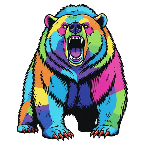 grizzly bear Pop Art icon - free AI-generated pop art icon for web and app projects