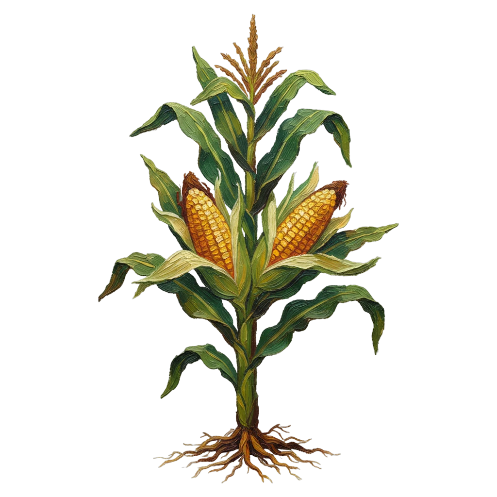 grown corn Oil Painting icon - free AI-generated oil painting icon for web and app projects