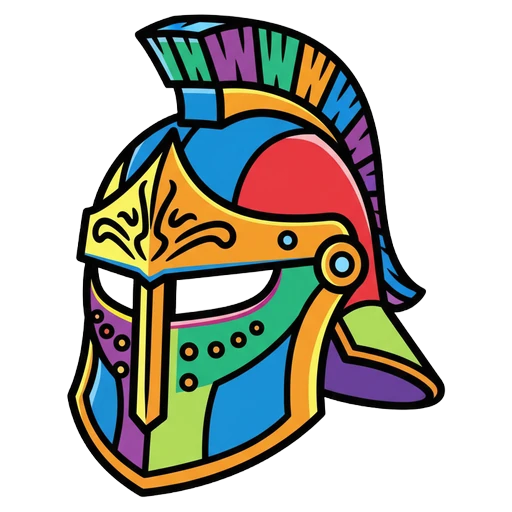 guard helmet Pop Art icon