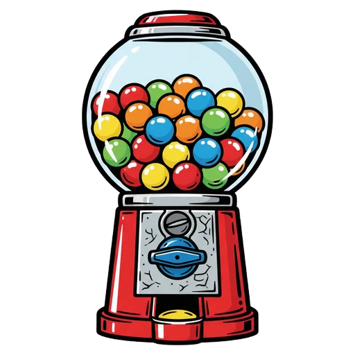 gumball machine Pop Art icon