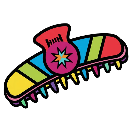 hair clip Pop Art icon