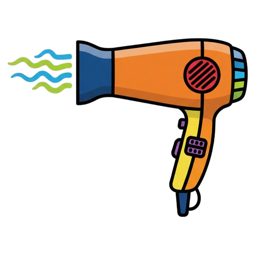 hair dryer Pop Art icon