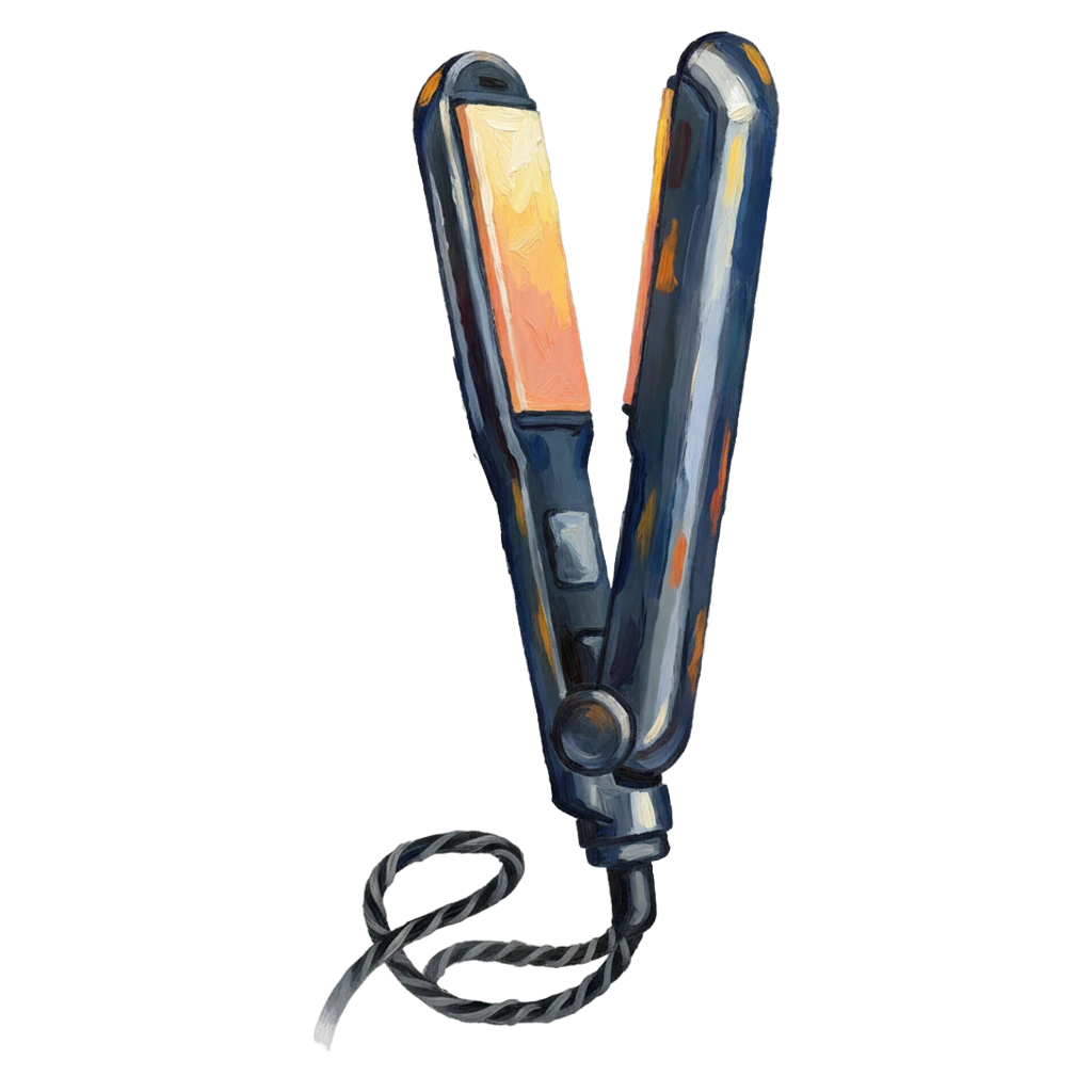 hair straightener Oil Painting icon