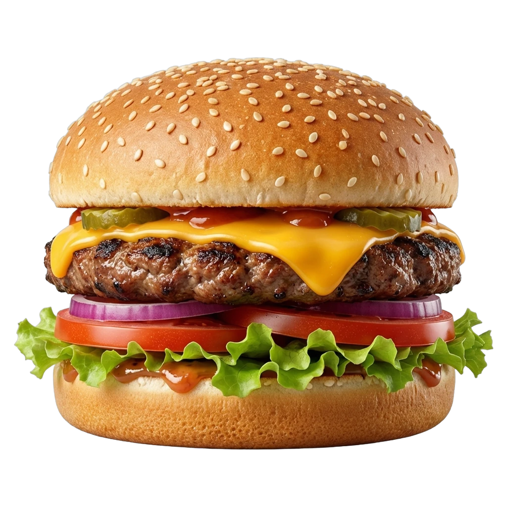 hamburger Photorealistic icon