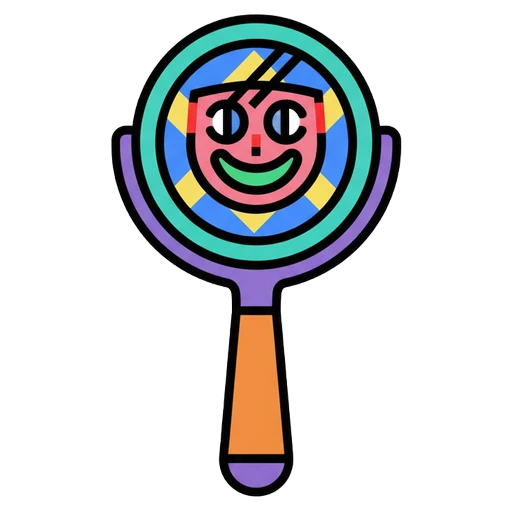 hand mirror Pop Art icon