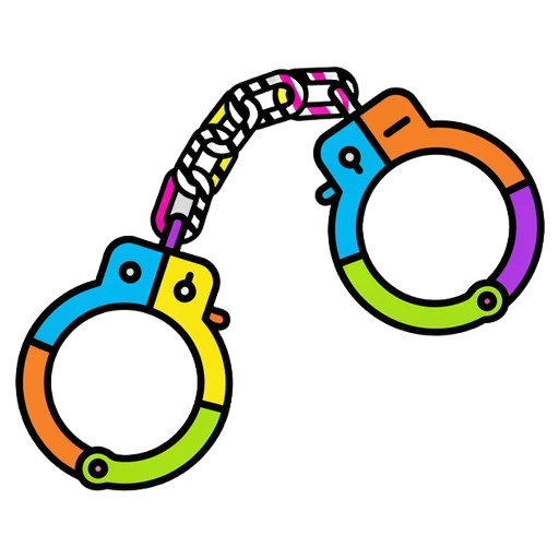 handcuffs Pop Art icon