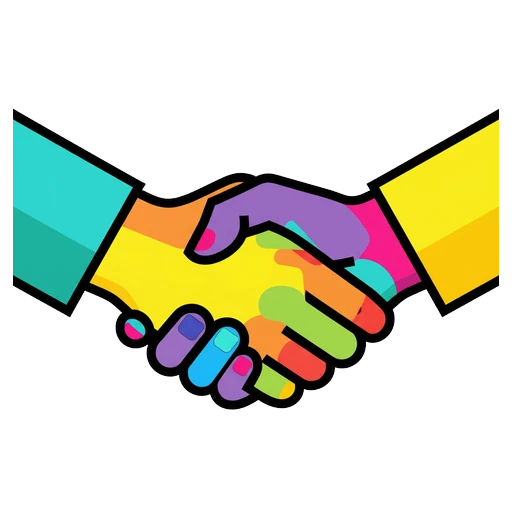 handshake Pop Art icon