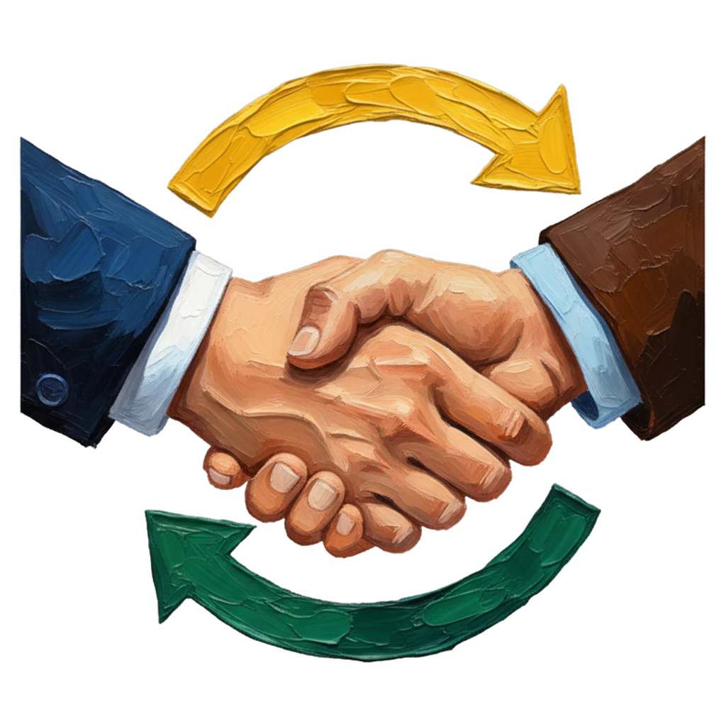 handshake deal agreement Oil Painting icon