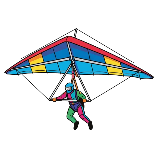 hang glider Pop Art icon