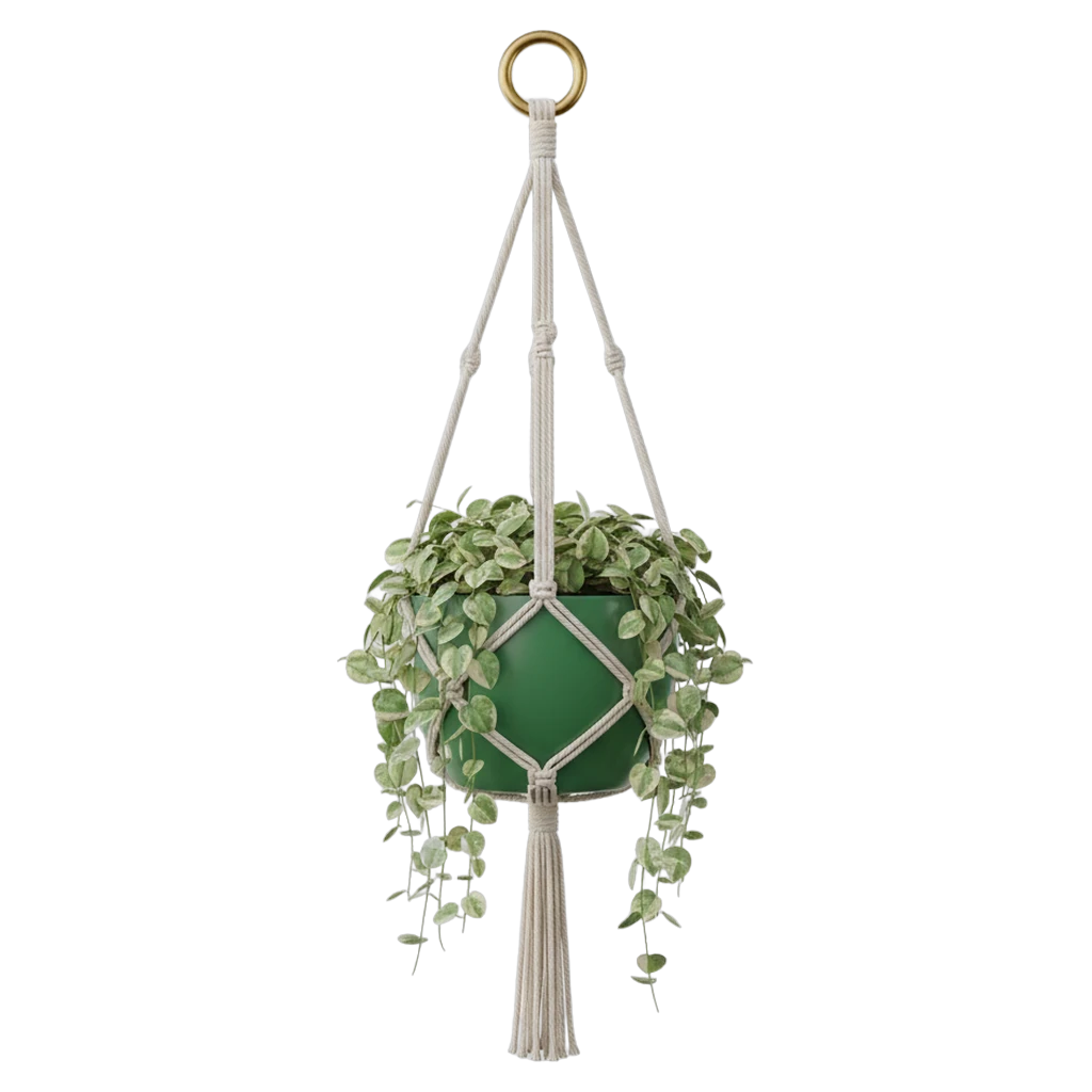 hanging planter Photorealistic icon