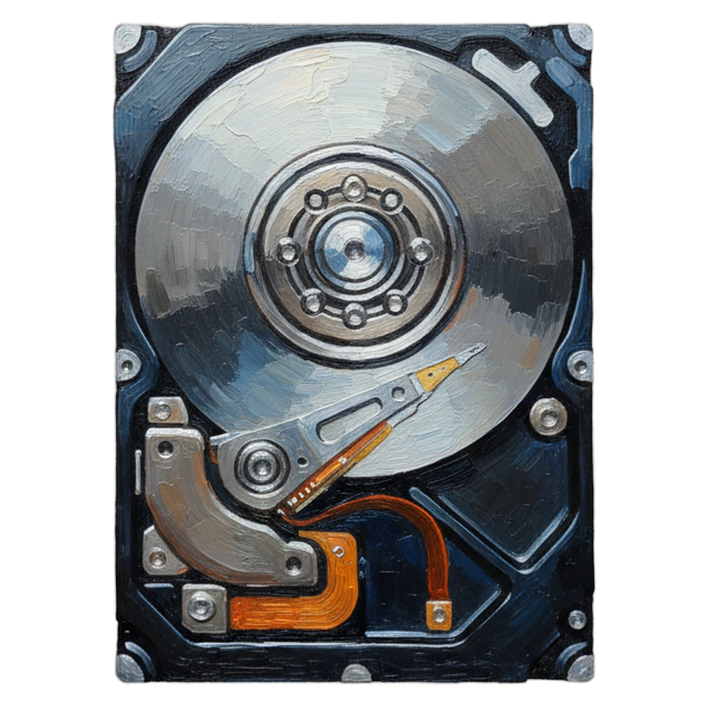 hard drive disk Oil Painting icon