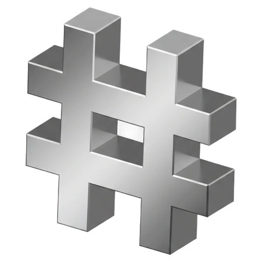 hashtag Isometric icon