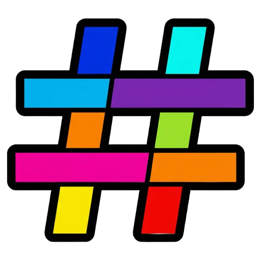 hashtag symbol Pop Art icon