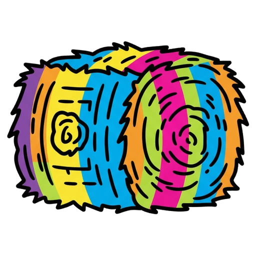 hay bale Pop Art icon