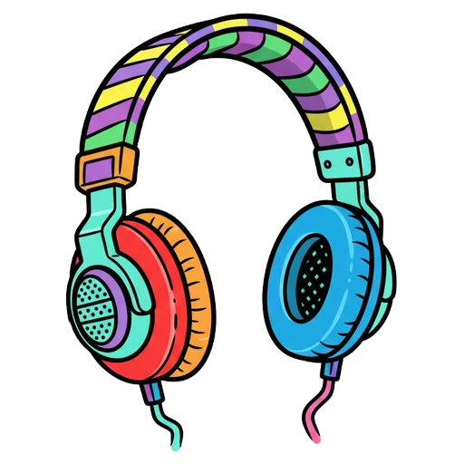 headphones Pop Art icon