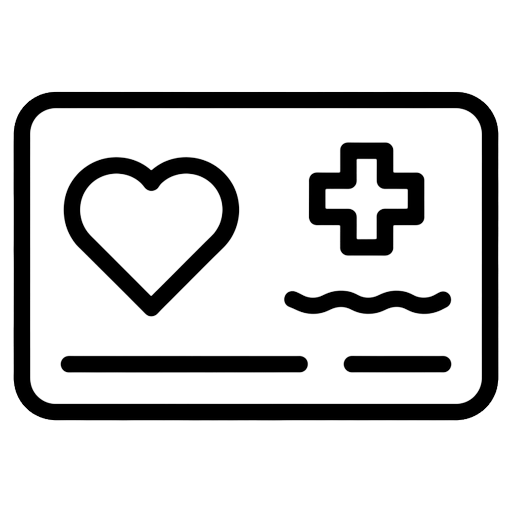 health insurance card Line Art icon