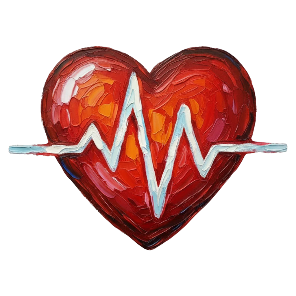 heart pulse Oil Painting icon