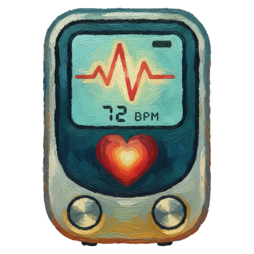 heart rate monitor Oil Painting icon