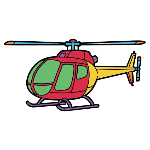 helicopter Pop Art icon