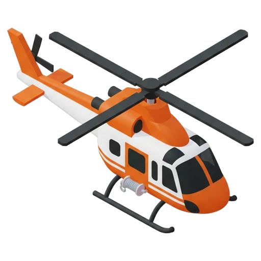 helicopter Isometric icon