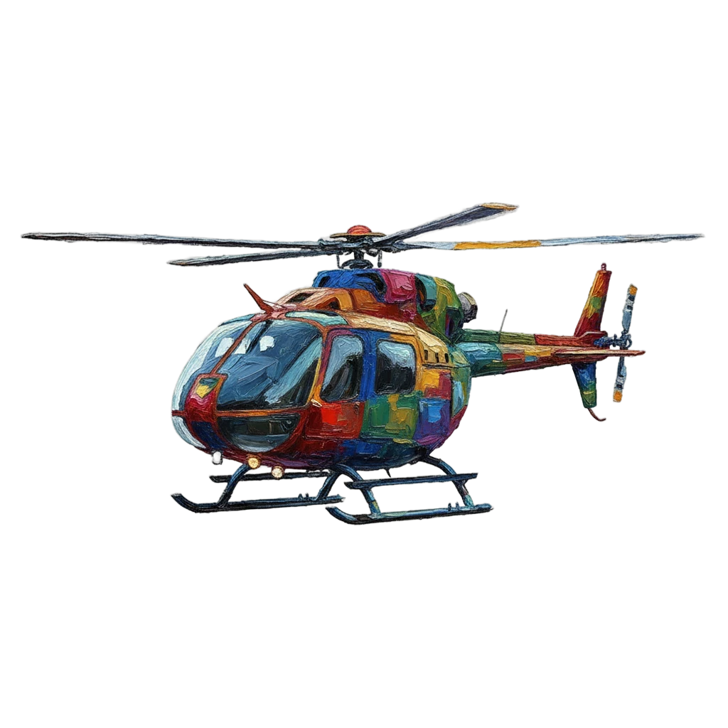 helicopter Oil Painting icon