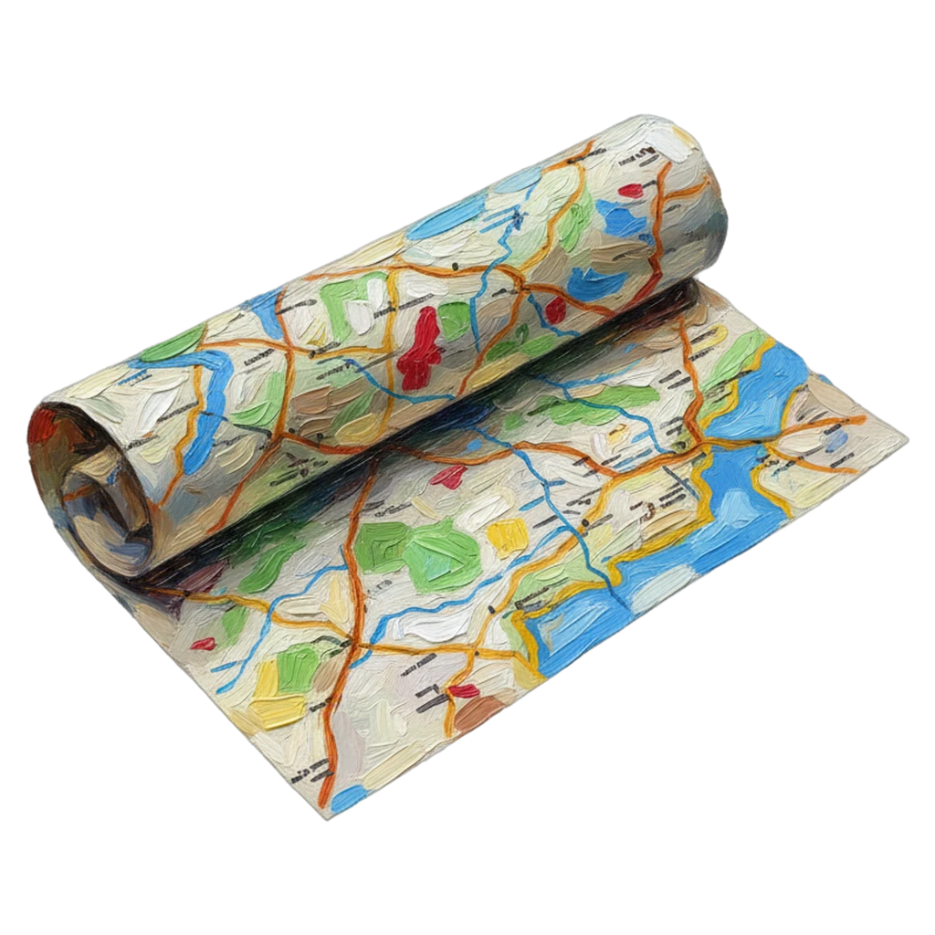 highway road map Oil Painting icon